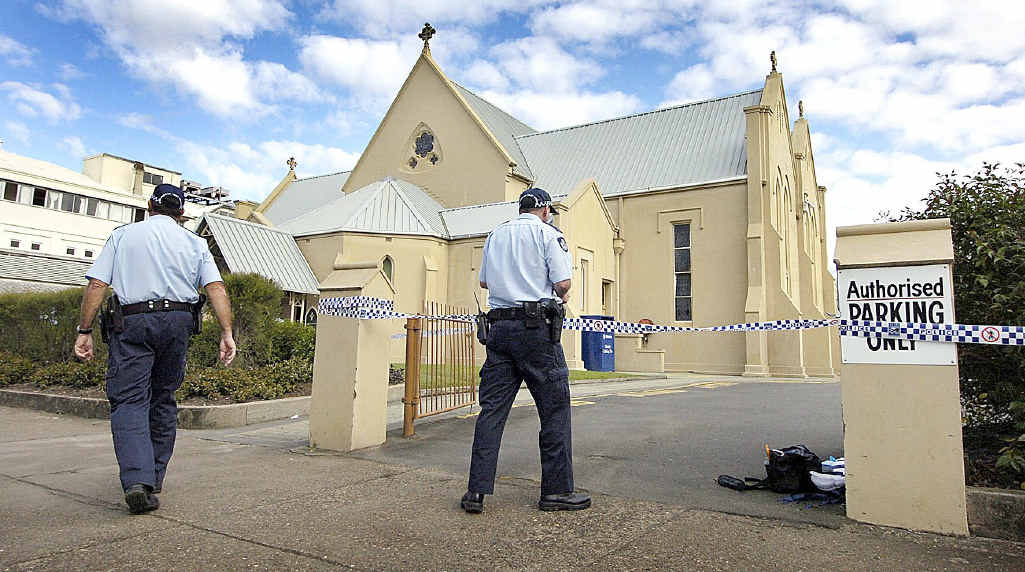 Police guard the crime scene where Wayne Ruks was bashed in 2008 – one of his killers is now free. Police guard the crime scene where Wayne Ruks was bashed in 2008 – one of his killers is now free.